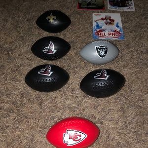 Football toys and cards
